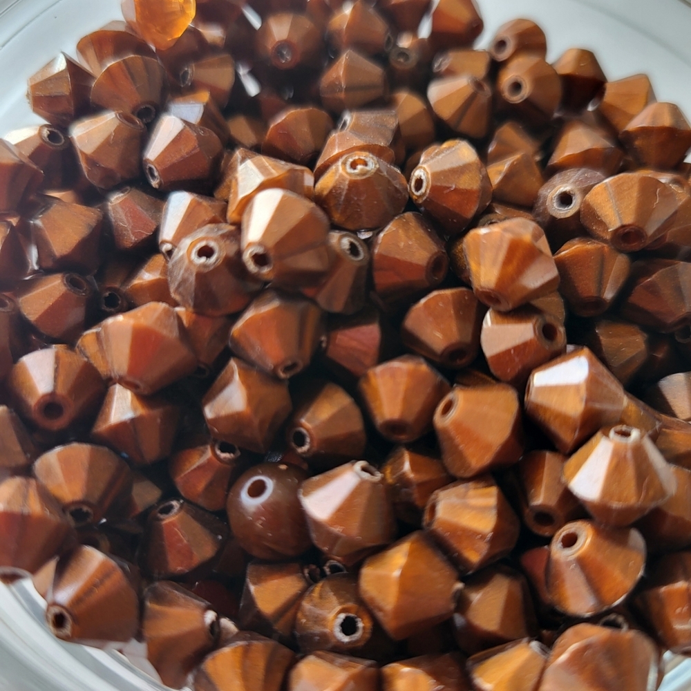Brown Faceted Beads